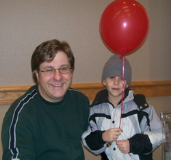 David Kalvitis at Rochester Children's Book Fair with son