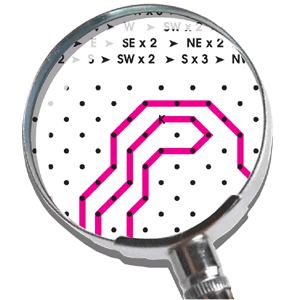 Partially solved Compass Connect the Dots puzzle