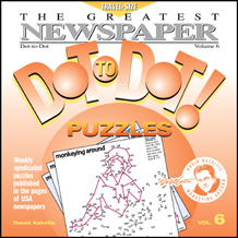 The Greatest Dot-to-Dot Mini Travel Newspaper Book: Vol #6 Front Cover