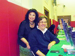 David Kalvitis at Syracuse Children's Book Fest with author Vivian Vande Velde