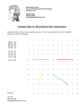 Field of Dots puzzle instructions from Greatest Dot-to-Dot Books