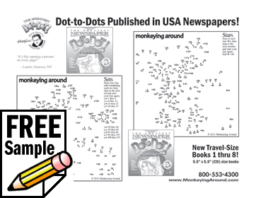 Free Printable Connect the Dot Puzzle Download Greatest Dot-to-Dot Mini Travel Newspaper Book: Vol #1 sample