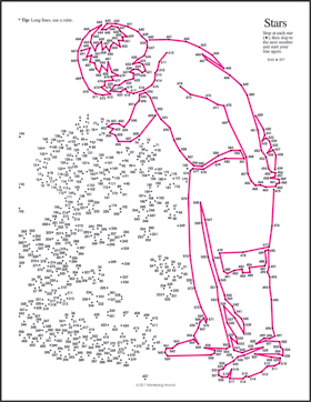 Stars Connect Puzzle Preview from the We Are Connected Dot-to-Dot Philadelphia Book