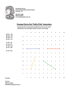 Greatest Dot-to-Dot Field of Dots Puzzle Instructions