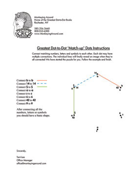 Greatest Dot-to-Dot Match-Up Connect Puzzle Instructions