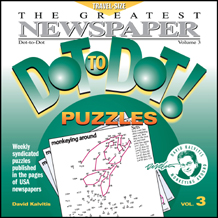 The Greatest Dot-to-Dot Mini Travel Newspaper Book: Vol #3 Front Cover