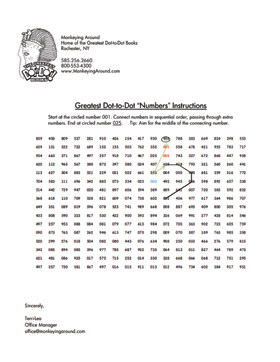 Greatest Dot-to-Dot Numbers Connect Puzzle Instructions